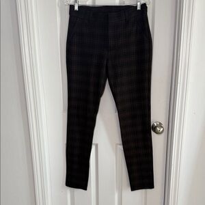 Men's Black Plaid Pants